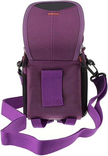 Miniatura 3 de Navitech Bolsa de viaje para binocular portátil de protección morada, compatible con prismáticos compactos AHFLRITO