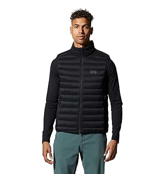 CARRARO／down vest【44】 Amazon.com: Mountain Hardwear Men's Deloro Down Vest, Black