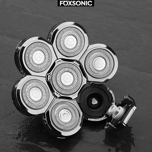 Miniatura 97 de Silvery - Cabezal de repuesto para afeitadora eléctrica para hombre, cabeza de repuesto de 6 cuchillas de repuesto para afeitadora calva Tono