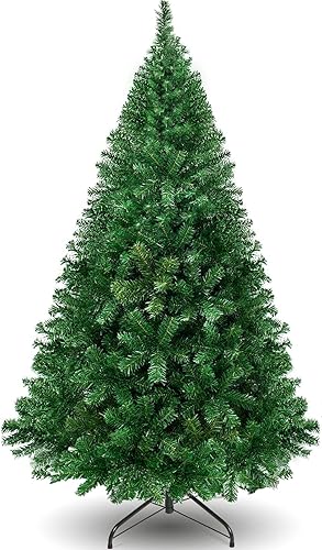 Árbol de Navidad artificial de 6 pies con 918 puntas de rama árbol de Navidad artificial de alta calidad con soporte de metal plegable árbol