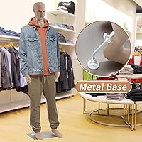 Vista 46 de BLKMTY Maniquí femenino de 69 pulgadas con forma de vestido de cuerpo completo, modelo de ropa, maniquí ajustable, maniquí desmontable realista