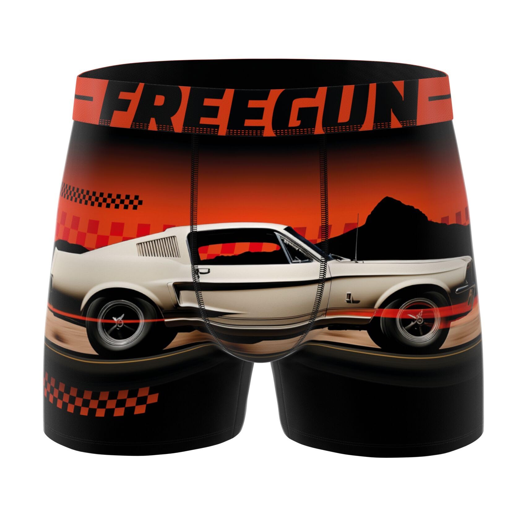 FREEGUN Boxer Enfant, Caleçon Garçon Racing, Ultra-Doux et Respirant (Lot de 5)