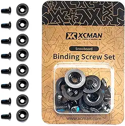 XCMAN Conjunto de parafusos para encadernação de snowboard - 8 peças