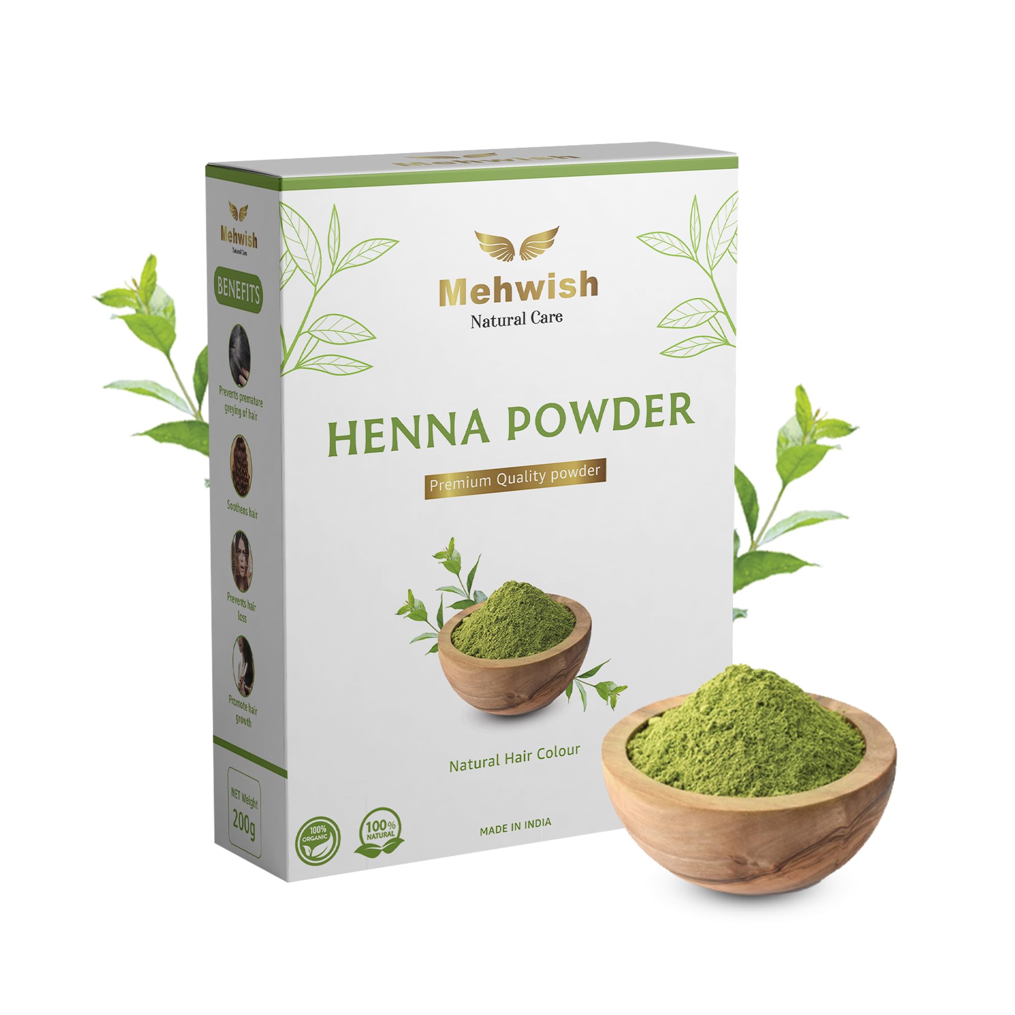 Mehwish 100% Organic Henna Powder for Hair Colour and Growth - 200 gm (Pack of 1)-image-38