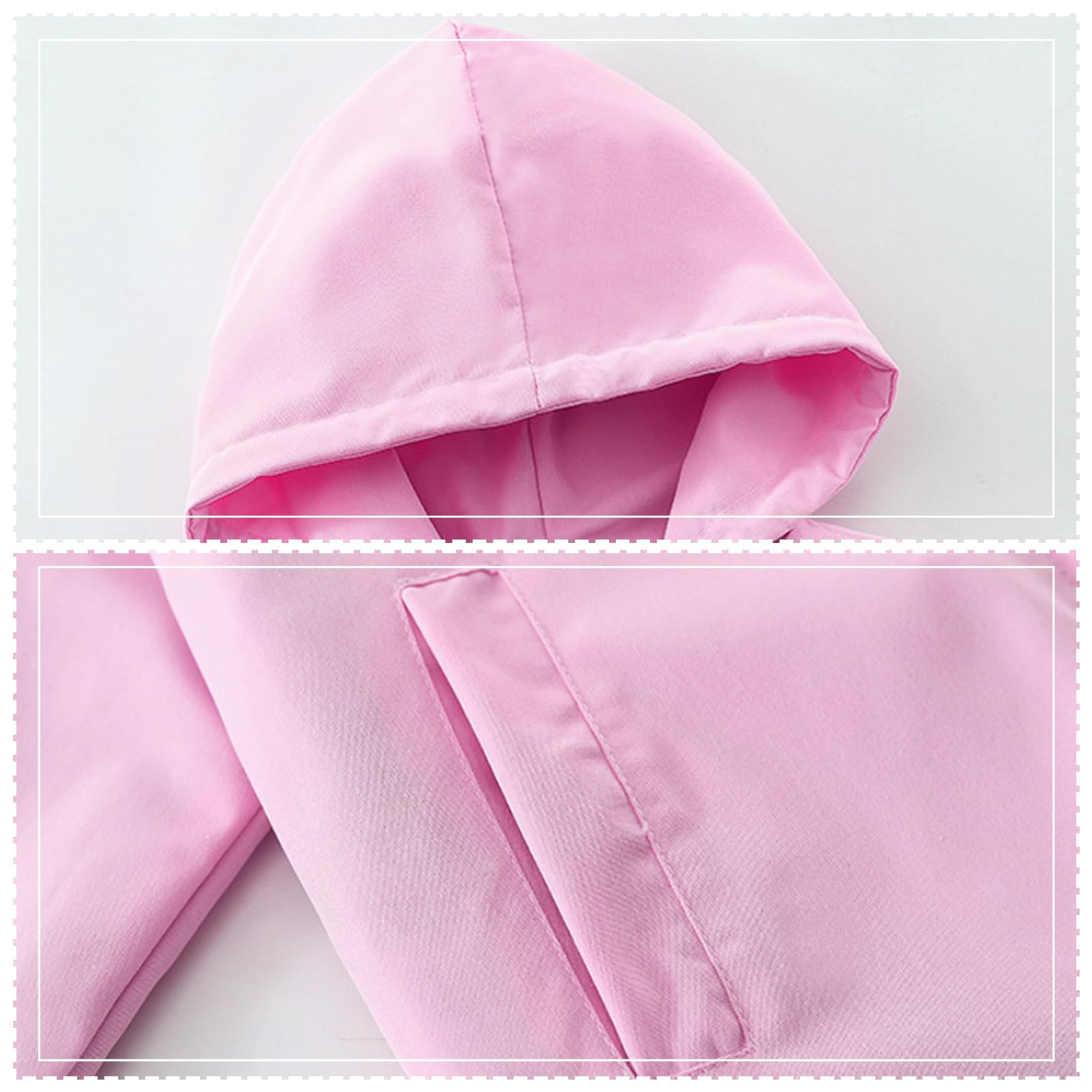 Chaqueta Vaquera Niña con Capucha Abrigo de Diseño Reversible para Primavera Otoño