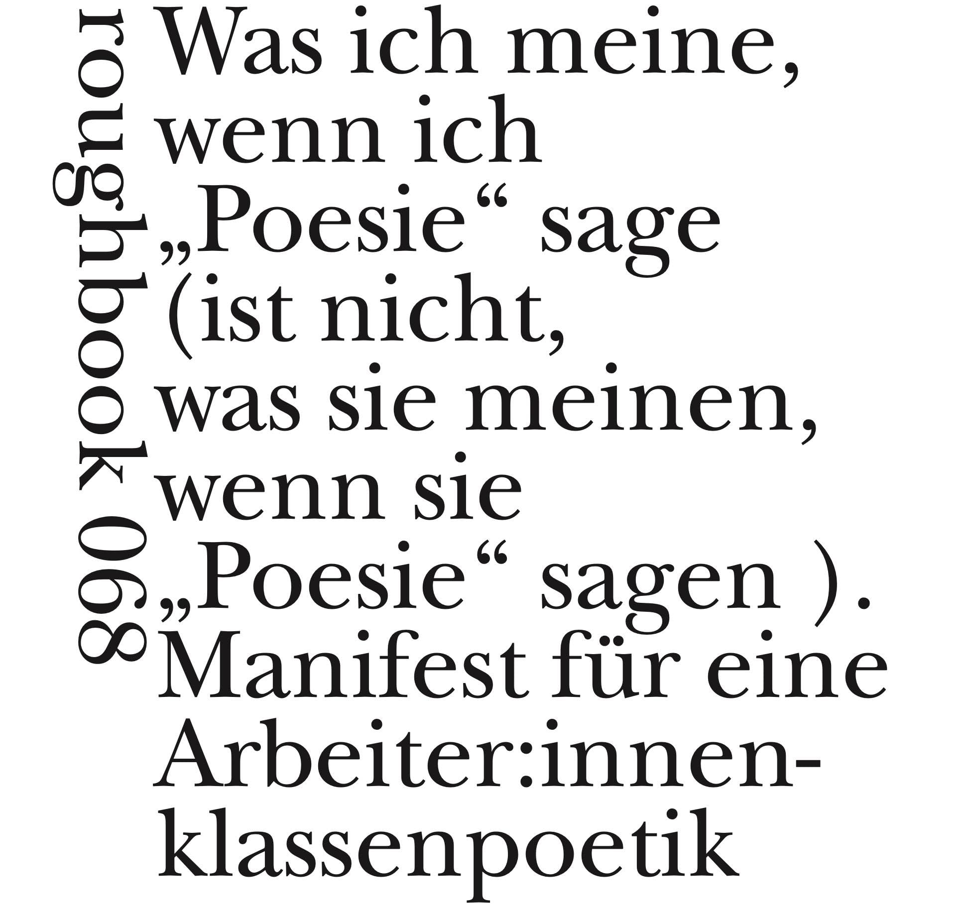 Manifest für eine Arbeiter:innenklassenpoetik (roughbooks)