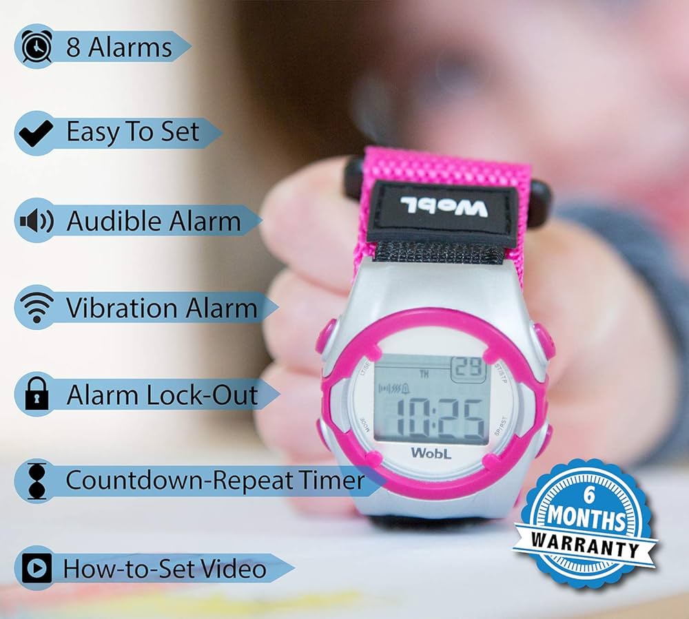 MaxiAids WobL Alarm Vibrating Reminder Watch
