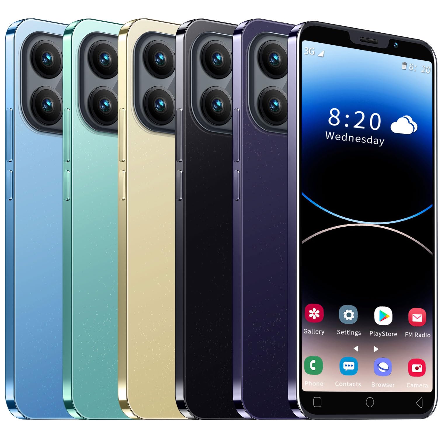 MTGud M23 Smartphone débloqué 3G économique avec écran imperméable de
