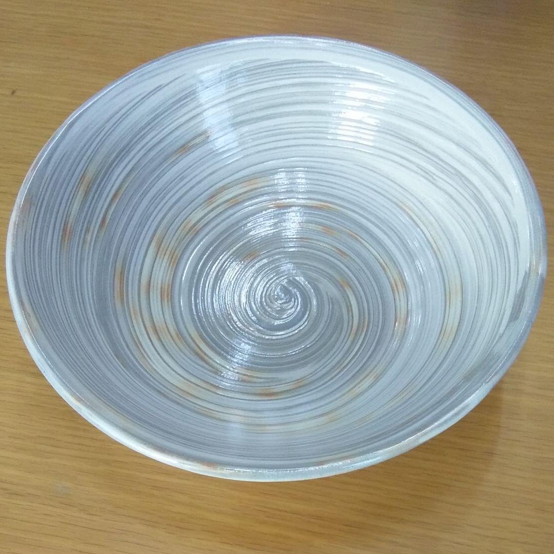 萩焼 HAGI】 椿秀窯 庄 圭一郎 菓子鉢 盛鉢 大鉢 紫雲 木箱入 未使用