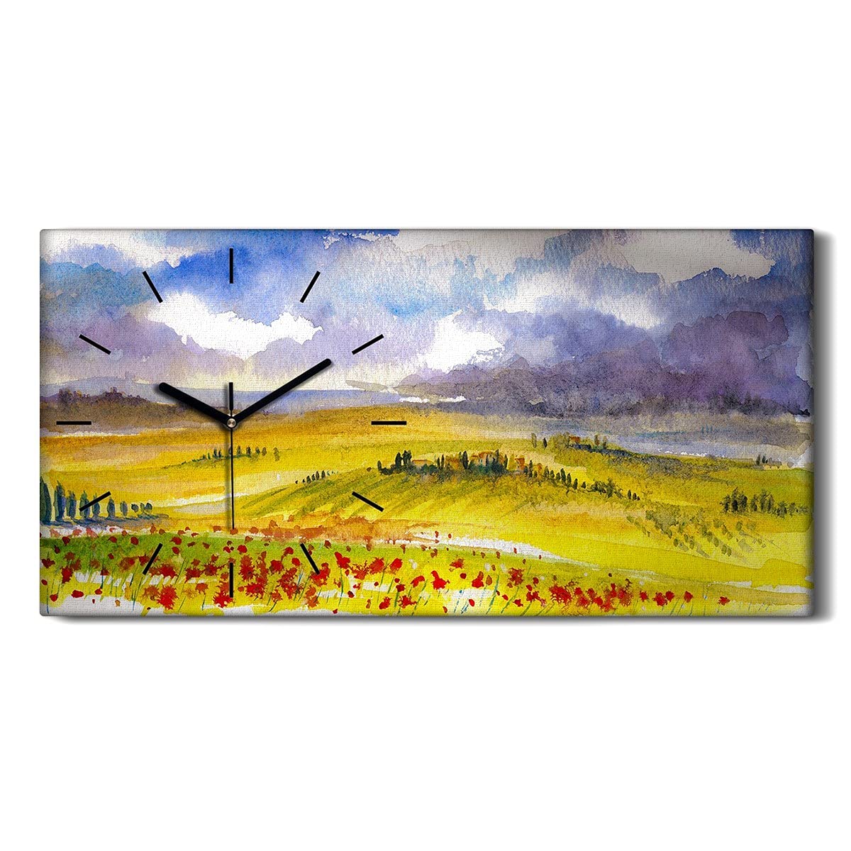 Horloge sur Toile d'Art Moderne Décoration Murale Salon Élégante