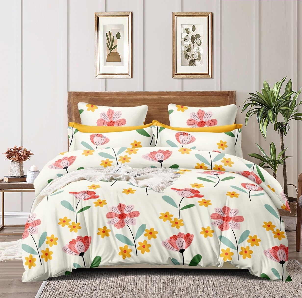 VIVEA RESERVE Supersoft Microfiber Reversible AC Comforter/Duvet/Blanket/Quilt Double Bed - 90" x 100" inch - Rose Pink Colour (Floral Design) (Comforter ONLY) (B09Q7MTTNX) Amazon Price History, Amazon Price Tracker