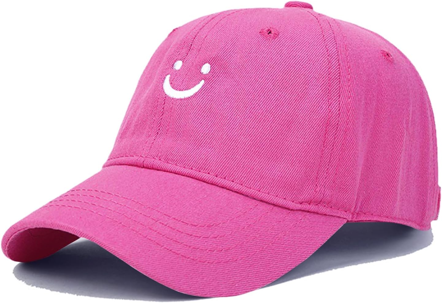 Kids Smile Face Baseball Cap Adjustable Low Profile Unstructured Cotton Sun Hat Visor for 3-7 Yrs Boys Girls - Image 2