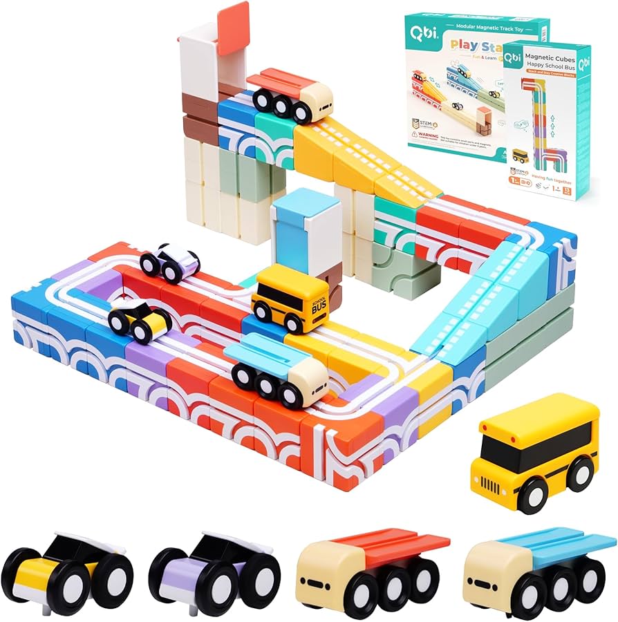 Amazon.com: QBI STEM All-in-1 Toy Set with 5 Cars & 3D Tracks Amazon.com: QBI STEM All-in-1 Toy Set with 5 Cars & 3D Tracks