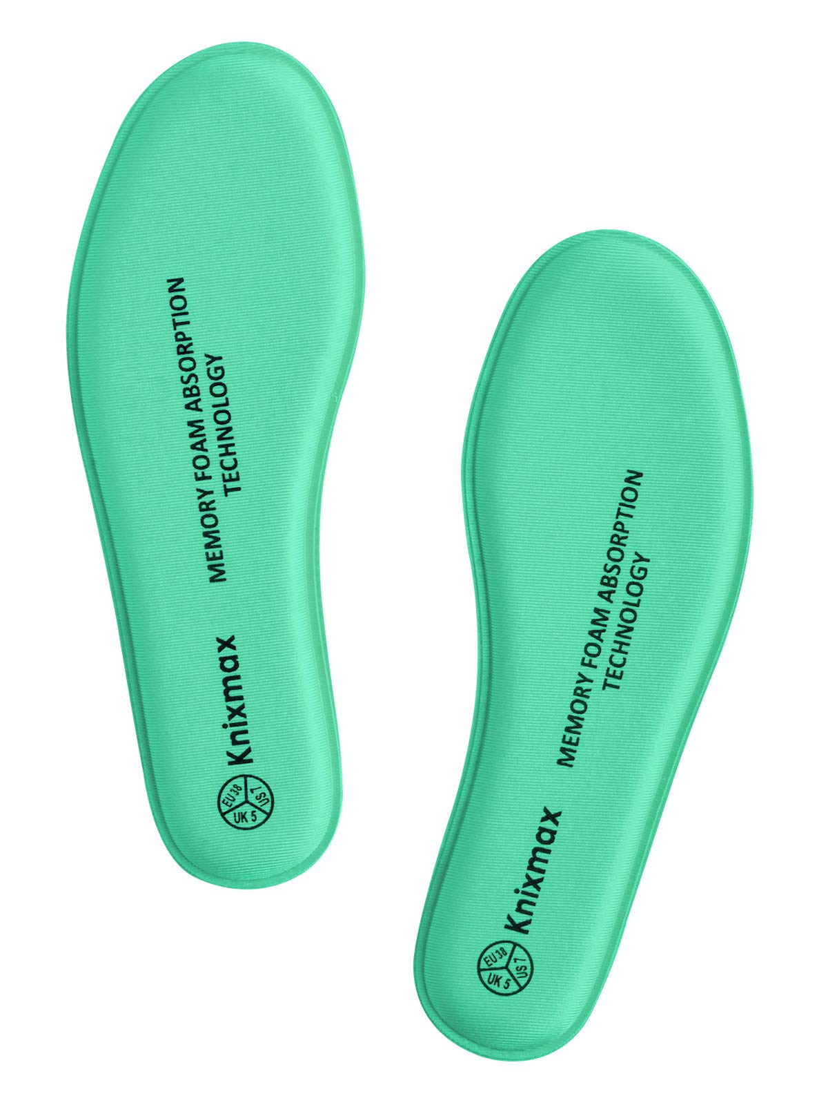 Knixmax Donna Uomo Solette in Memory Foam Inserti per Scarpe Comfort Assorbimento degli urti Imbottitura per il Supporto del Piede Suole Interne