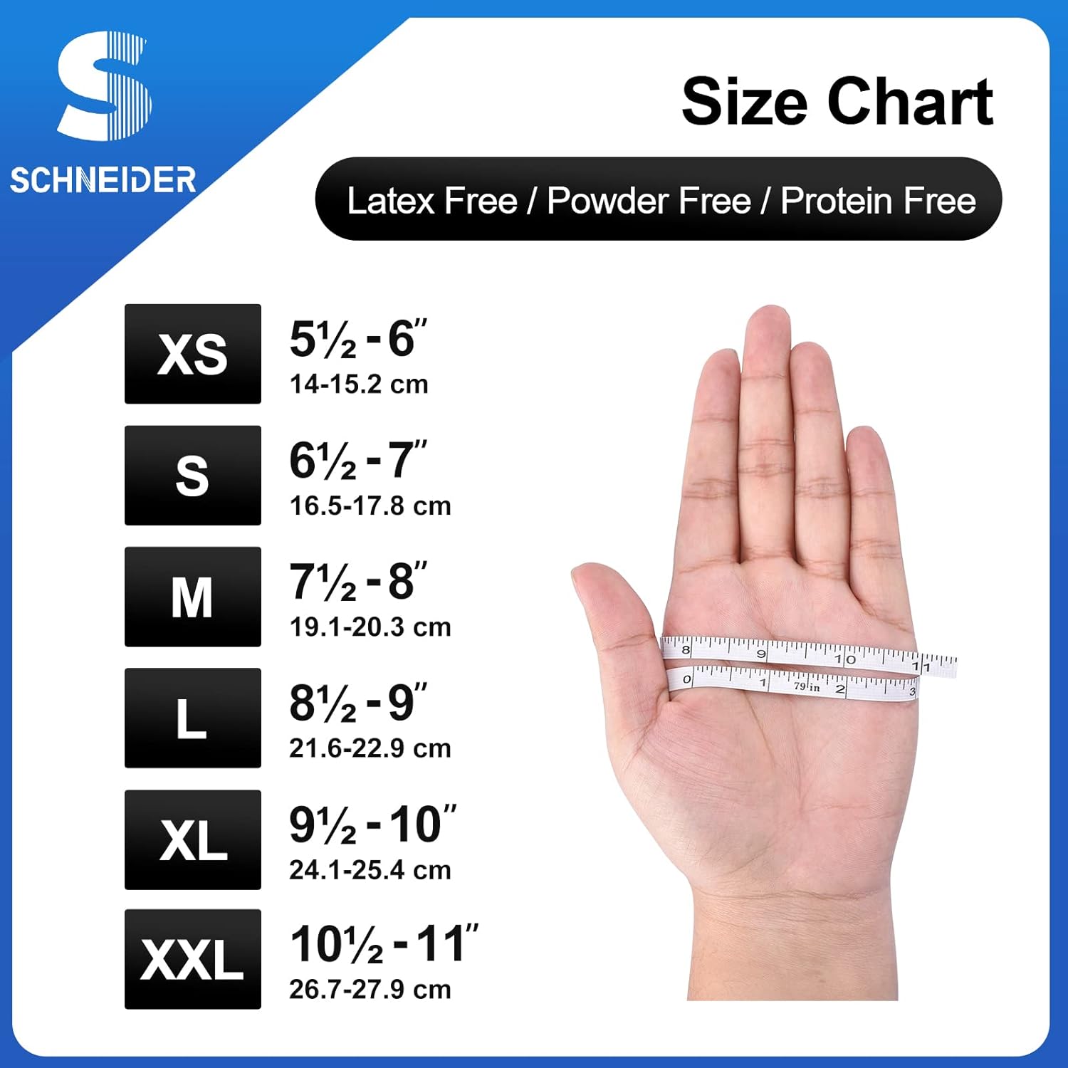Schneider Nitrile Exam Gloves, Black, 4 mil, Latex-Free, Disposable Gloves for Medical, Cleaning & Food Prep, Powder-Free : Health & Household