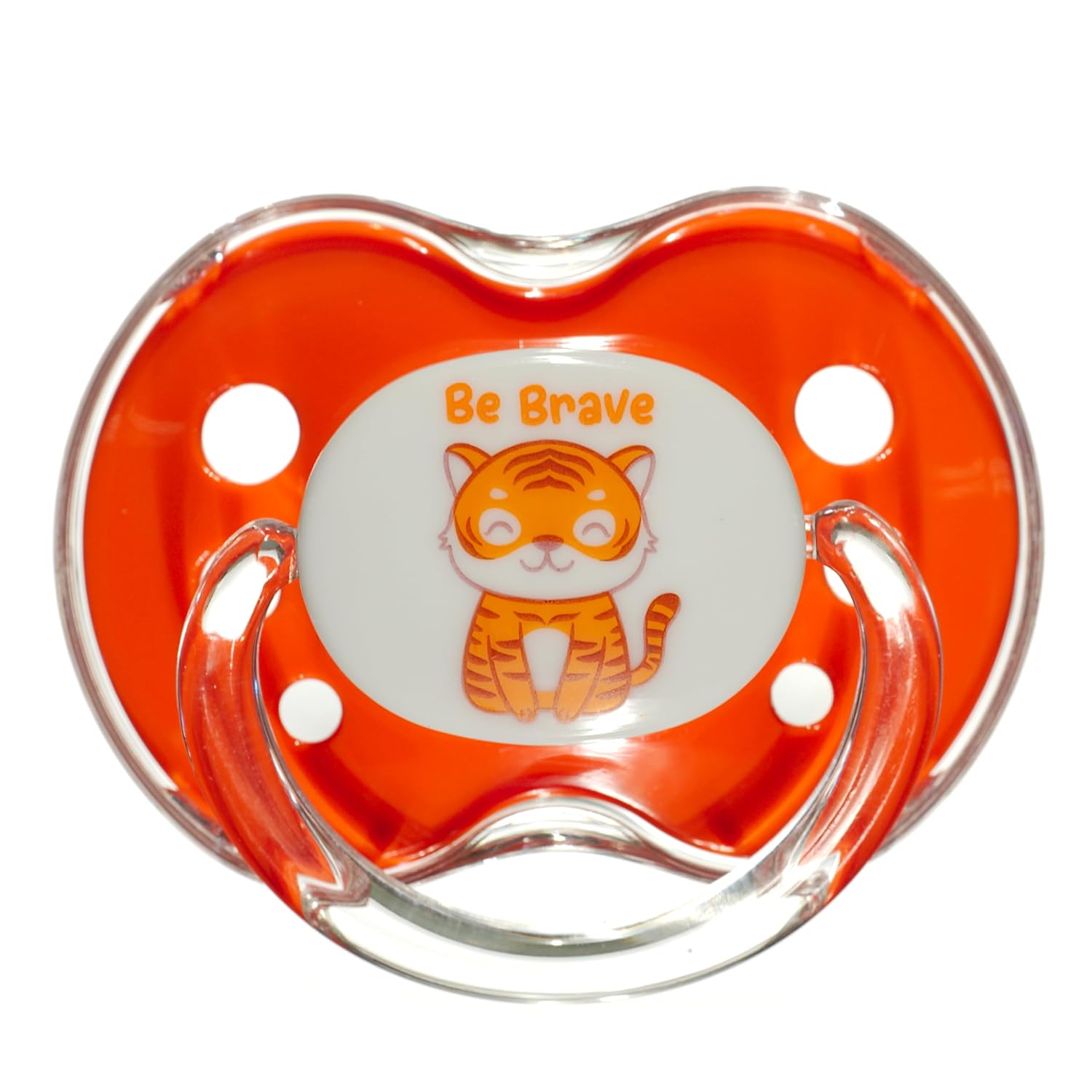 Playtex Baby Binky Orthodontic Pacifier with Snap-On Cover, Air Comfort Shield, Medical Grade Silicone, Up to 6 Months, Blue & Orange (2 Count)