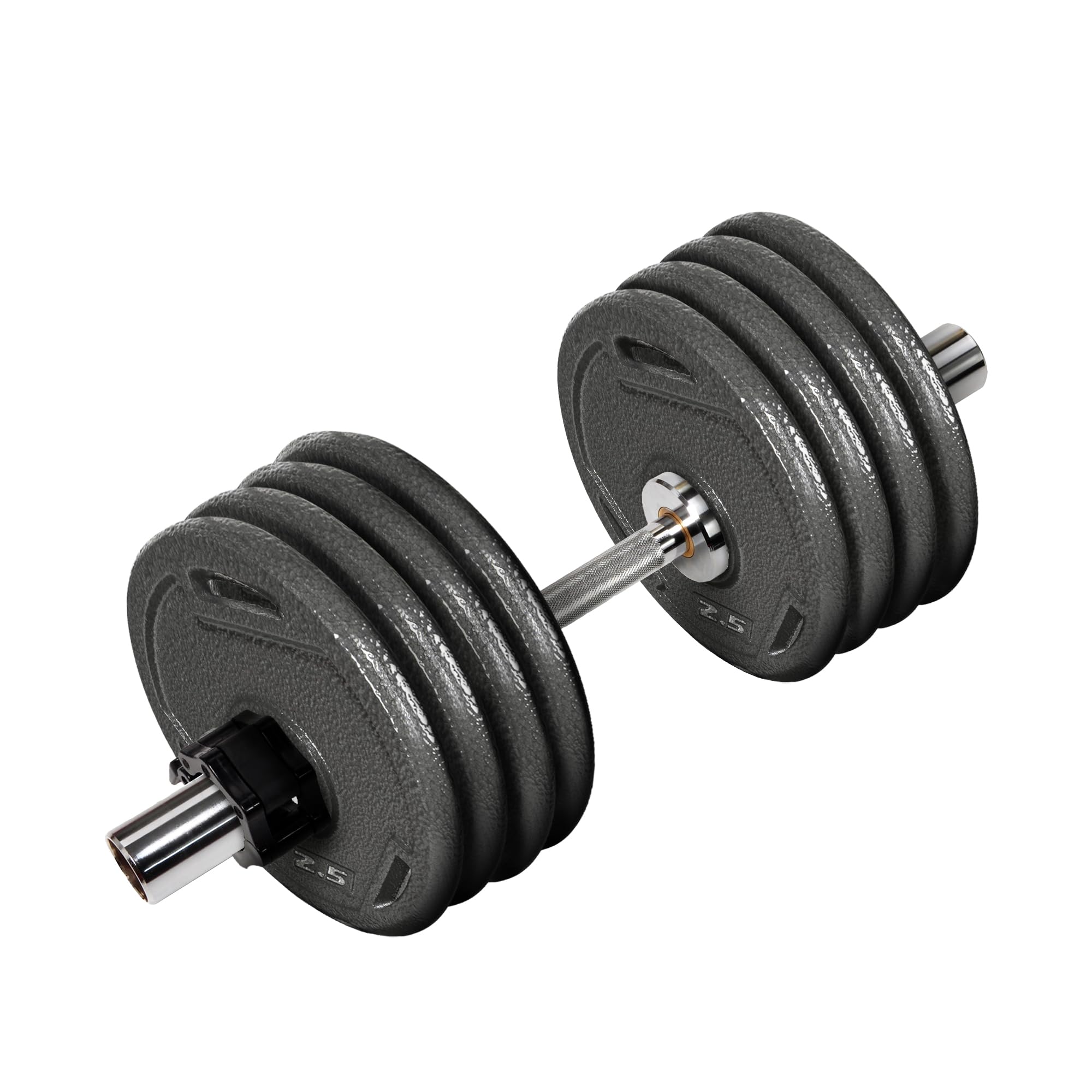 Fitvids Olympic Dumbbells Set Dumbbells Bar Loadable for 2-inch weight plates Adjustable Weight for Strength Training and Fitness