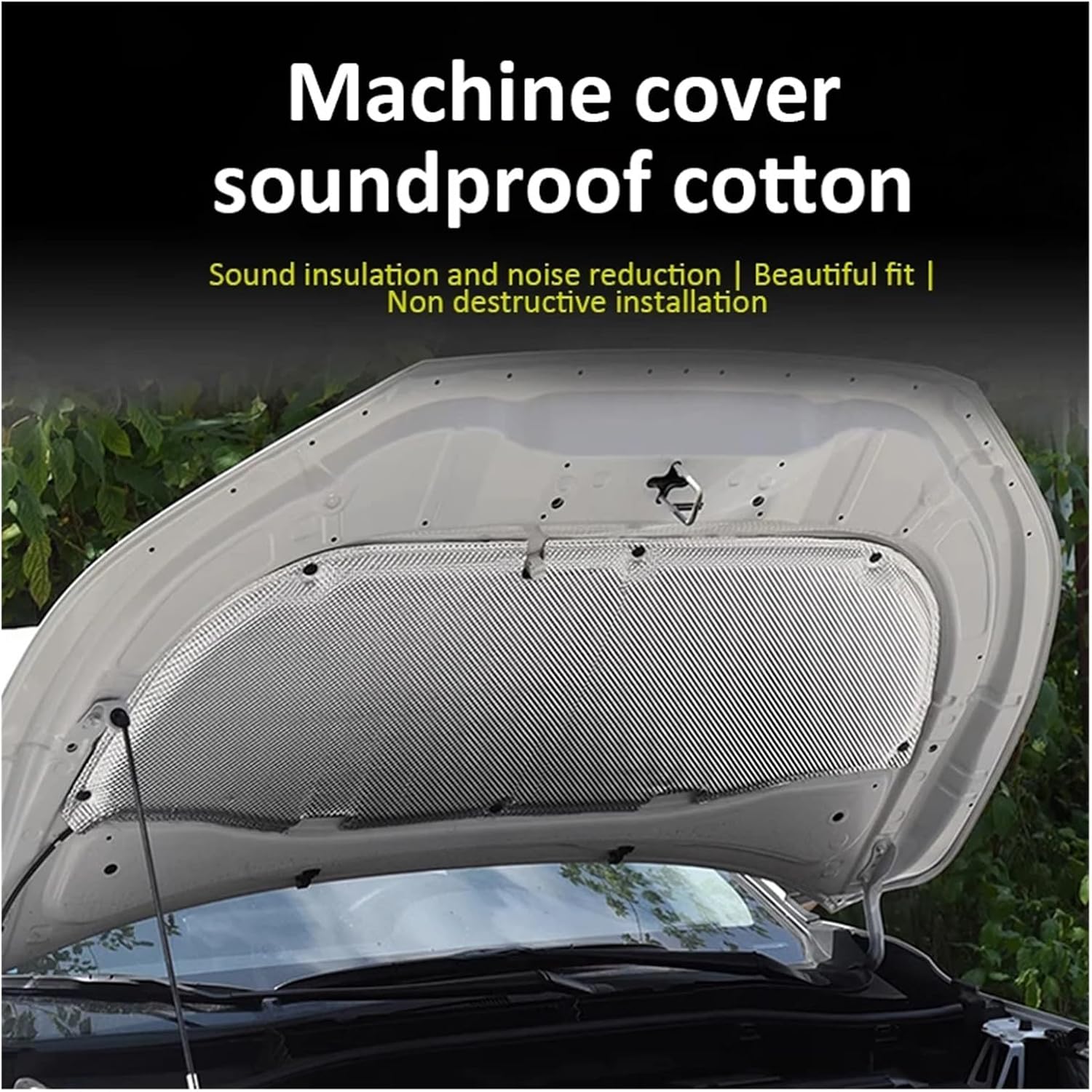 BMW X1 F48 F49 2016 2017 2018 2019 2020 2021 2022、フロントフードエンジン遮音パッド X1用 F48用  F49用 2016 2017 2018 2019 2020 2021 2022 フロントフードエンジン遮音パッドマ BMW X1 X2 F48 F49  F39 2016-2022 車用 断熱 遮音 、 、X1 X2 F48 F49 F39 2016-2022 車用 断熱 遮音 コットン フロントフード エンジンノイズ デッドナー パ