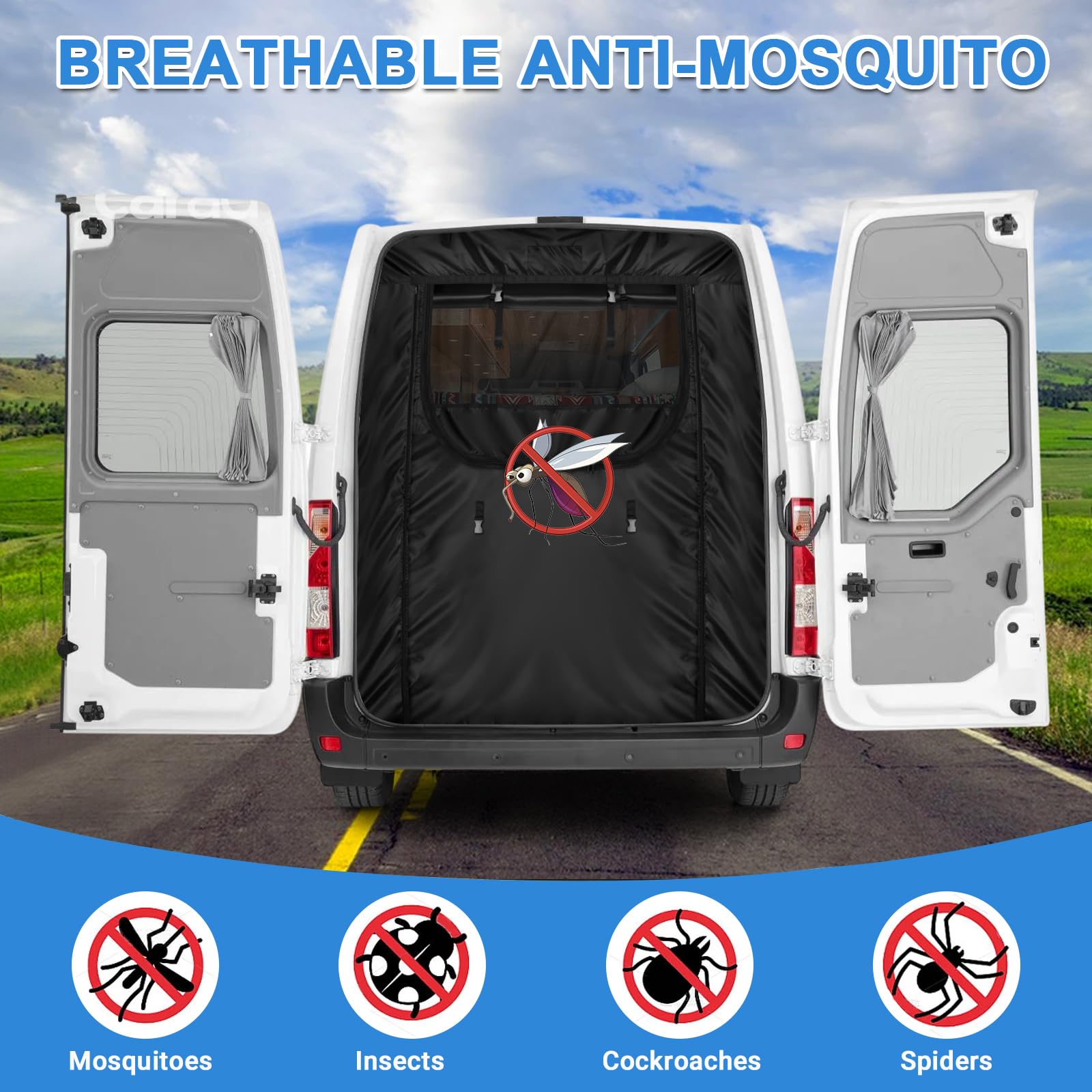 Moustiquaire Magnétique Renault Master Moustiquaire Magnétique Pour Renault Master 2010-2024 - Porte Latérale, Anti-insectes Moustiquaire Sur Mesure Master