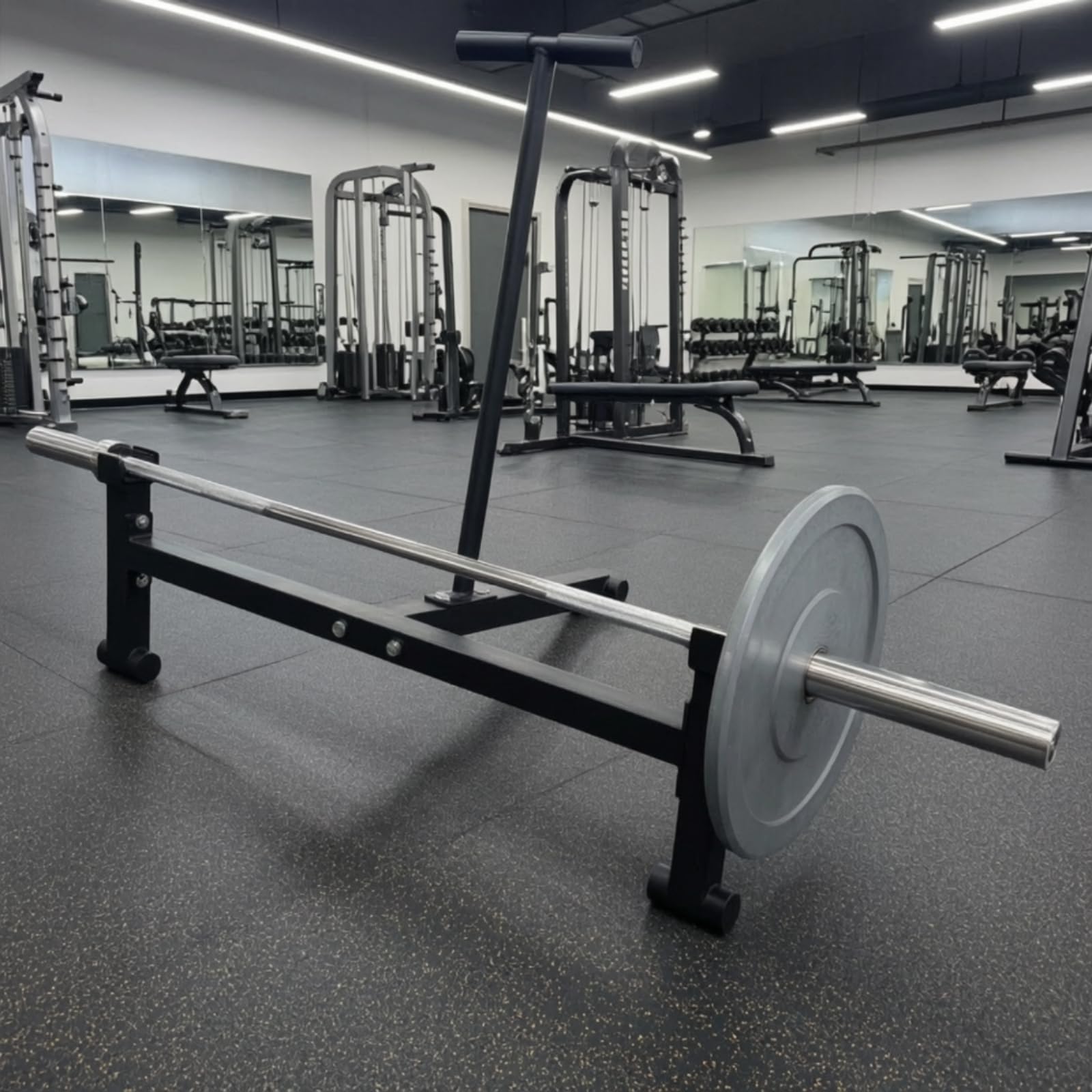 Milageto Soporte para Barra de Pesas Elevador Gato de Peso Jack de Barra Rack de Placas con Construcción Sólida y Estabilidad para Levantes Pesados Apto