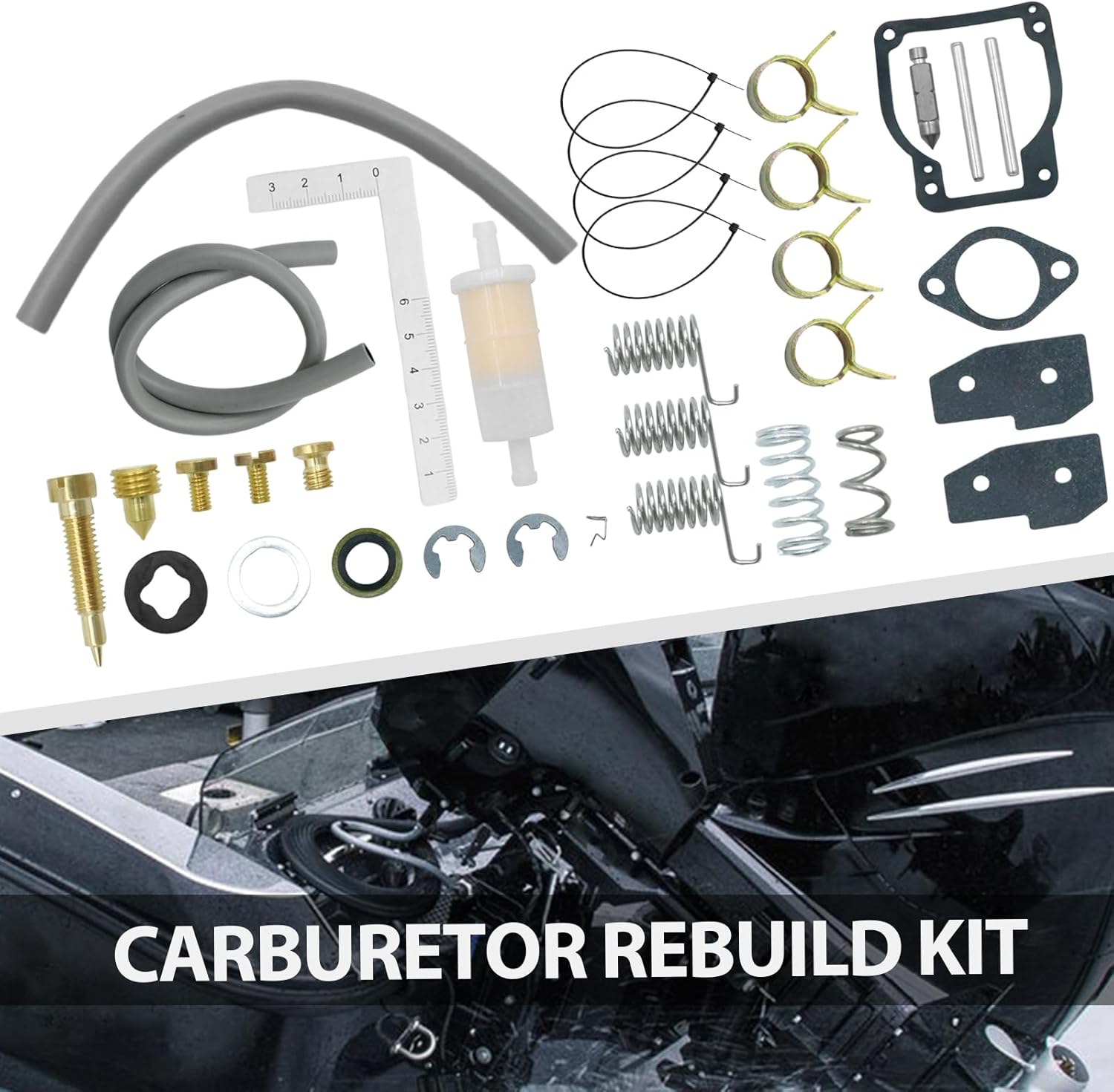 SYOWADA 3Pcs 18-7750-1 Carburetor Rebuild Kit Gasket Replacement for Mercury/Mariner WME-1 1A 1B 4 5 6 6A 7 7B, Replaces 1395-8236352 1395-8236353 1395-9599