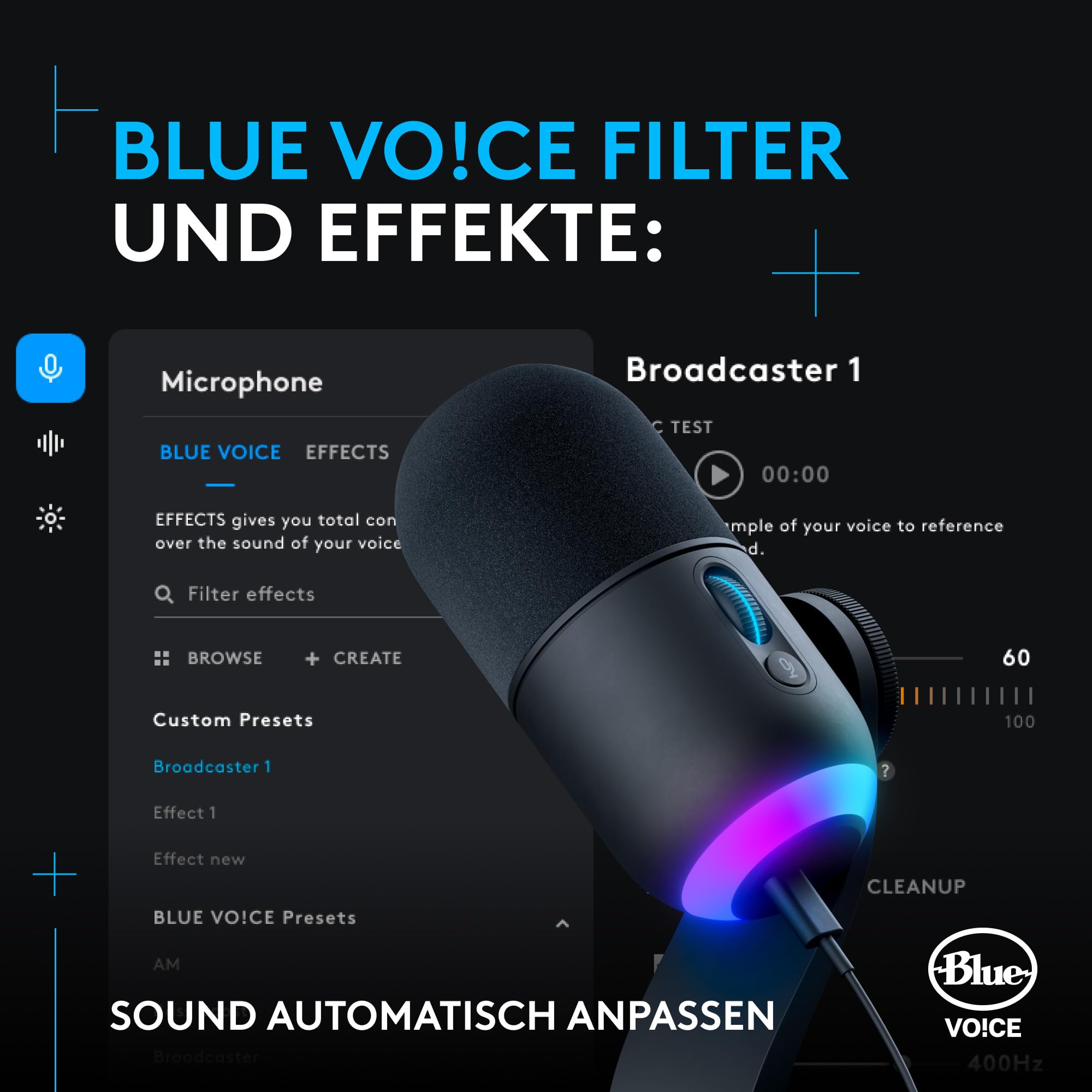 Logitech G Yeti GX dynamisches RGB-Gaming-Mikrofon mit LIGHTSYNC, USB, Superniere, Plug-and-Play für PC/Mac – Schwarz