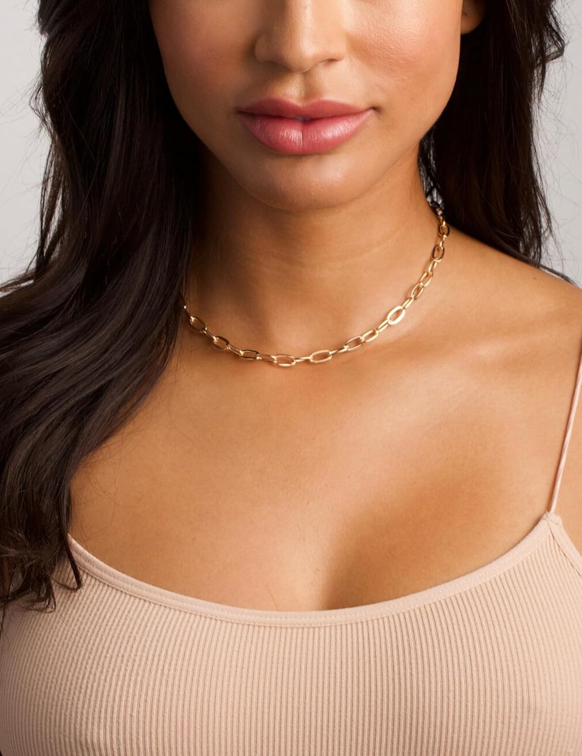 Gold Paperclip Chain Necklace for Women Dainty Gold PVD Plated Paperclip Link Chain Jewelry 16, 18 and 20 Inches - Image 2