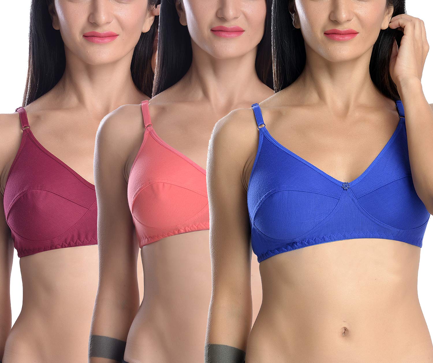 fims - fashion is my style Women's Cotton Non-Wired Full Coverage T-Shirt Bra Bra Push up Bra Teenage Bra Regular Bra Comfortable Bra Free Bra Hook Non-Padded Bra Cotton Bra for Women Full Coverage-picture-39