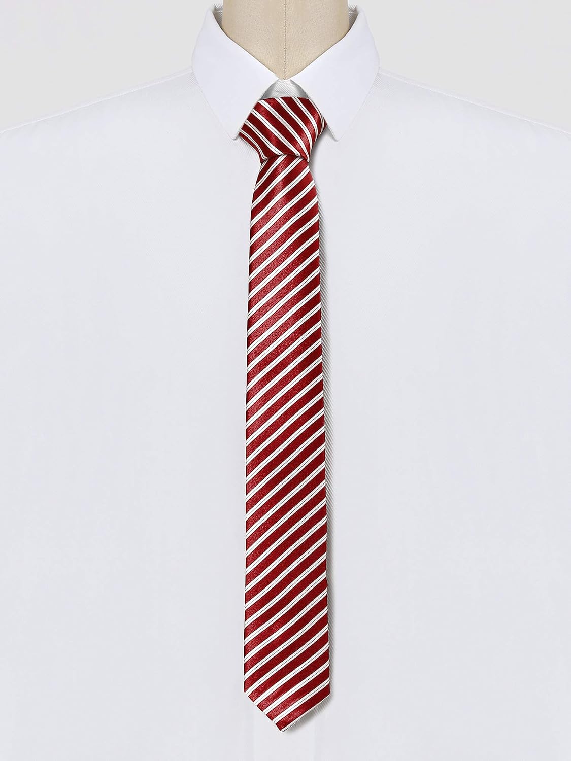 Allegra K Men's Stripe Classic Self-Tied Necktie Skinny Tie Slim Ties for Business Casual