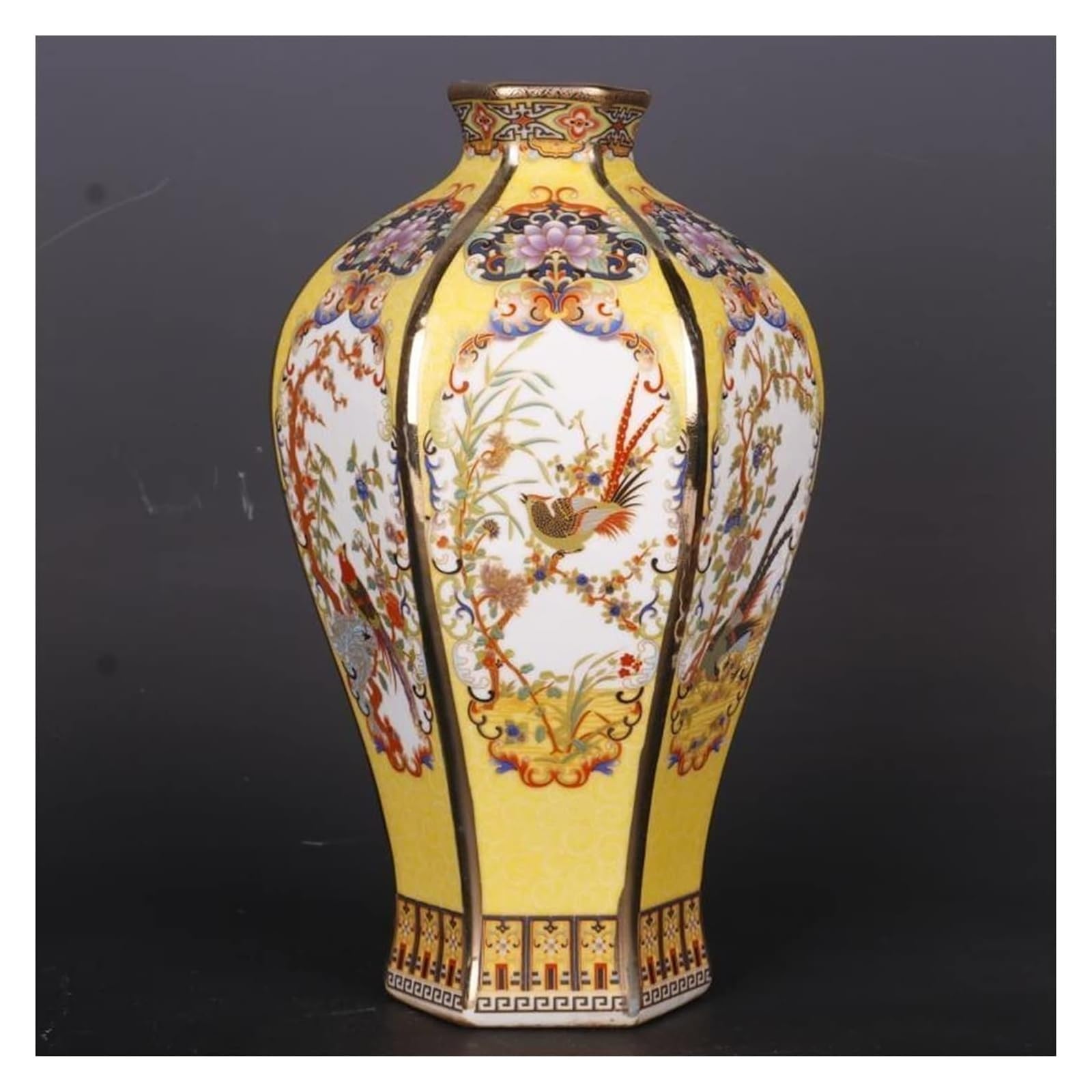 Vase Desktop 26cm Ceramic Antique Collection Living Room Decoration Enamel Porcelain Home Furnishing Ornaments Housewarming Gift