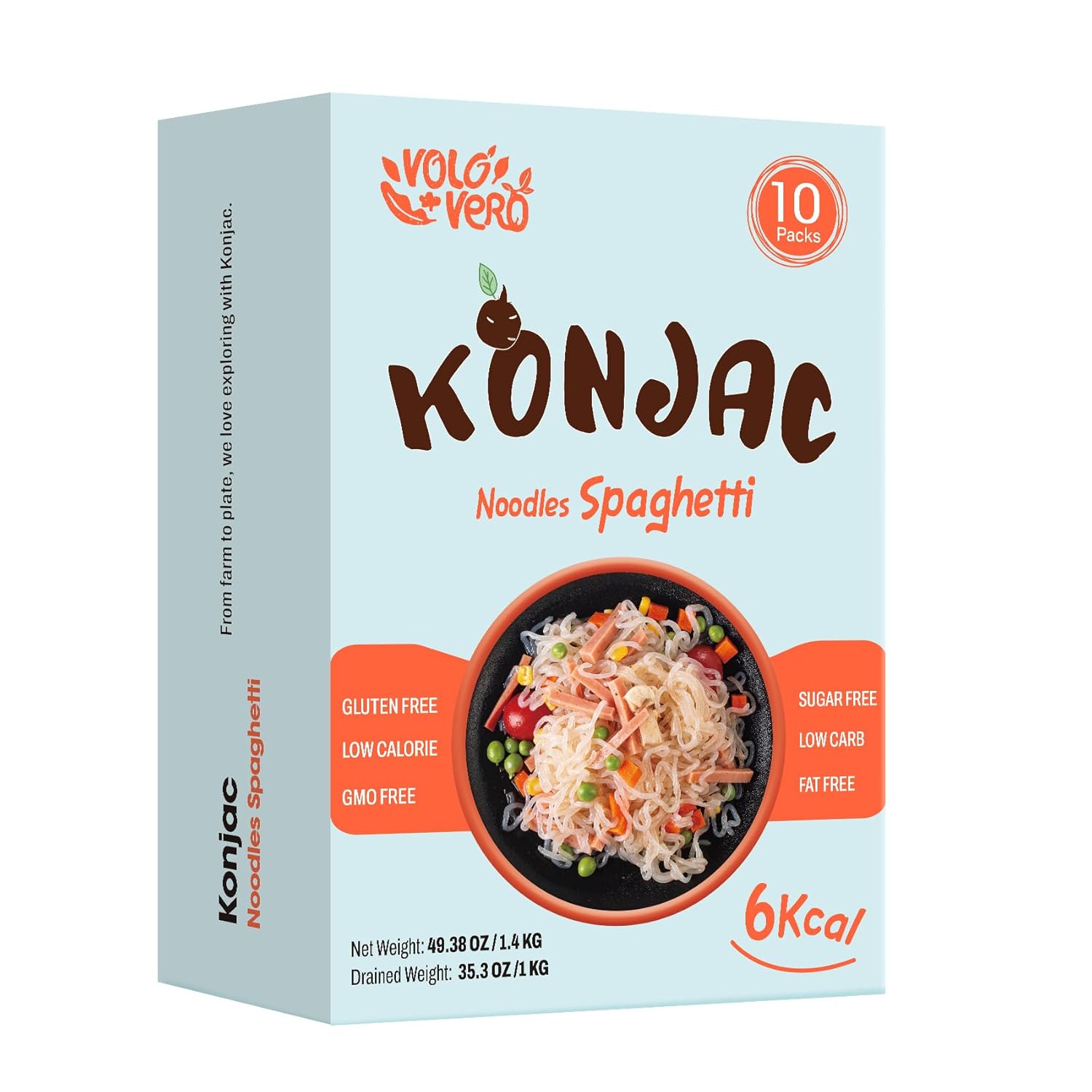 VOLO VERO Konjac Noodles, Konjac Jelly Drinkable Variety Pack, 20 Packs, Gluten-Free, Sugar-Free, Keto, Vegan, Low Calorie, Low GI, Ready-to-Eat Healthy Holiday Food Gifts