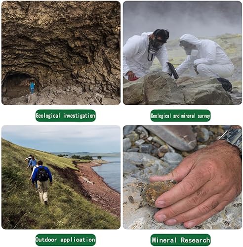 Miniatura 6 de Juego de 2 piezas martillo de roca de 23 onzas, martillo geólogo de acero, con cabezas planas y puntiagudas equipadas con asas antideslizantes,