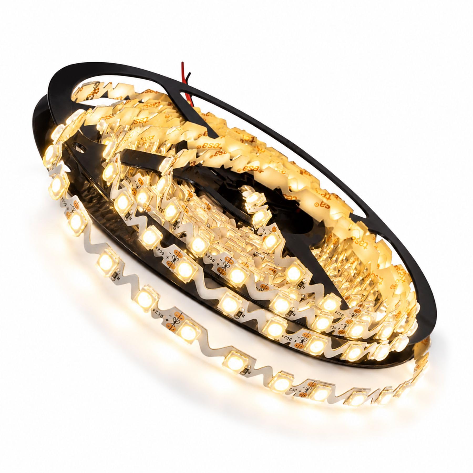 A2ZWORLD Taśma LED 24 V gięta, ciepła biel 3000 K, 20 W/M 120 lM/W, do kasety reklamowej bez cienia, możliwość przycięcia co 5 cm, z soczewką 180°, szerokość 8 mm, długość 5 metrów