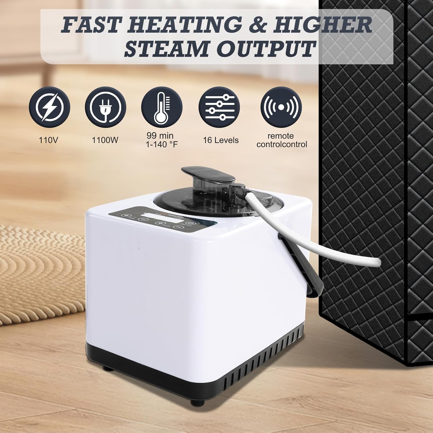 Red Light Portable Steam Sauna for Home, Full Size Personal Steam Sauna with 660nm Red Light Therapy Lamp & 3.0L 1300W Steamer, Remote Control, Sauna Sweat Room for Boost Health and Recovery