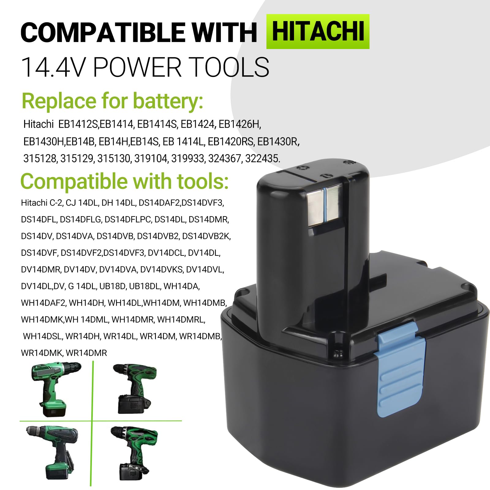 Amazon.com: Hanaix 2Pack 4.0Ah Battery Compatible with Hitachi