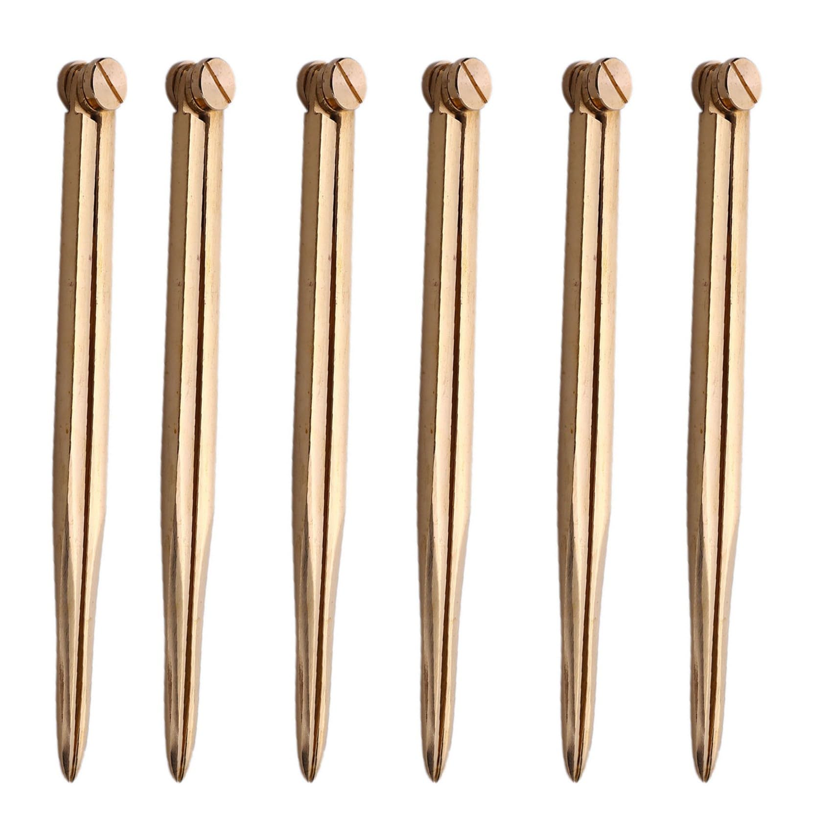 Jnchdghwa Golden 6Pcs 168Mm Nautical Chart Straight Divider Solid Brass Marine Dividing Tool No Rust For Architects Marine Navigation