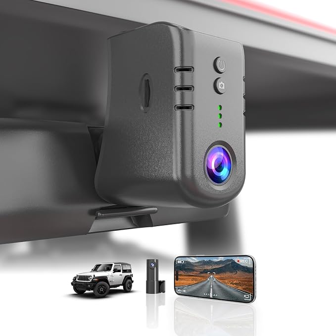 Front 4K & 1080P Dash Cam for Jeep Gladiator &