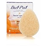 Buf-Puf Gentle Facial Sponge, Dermatologist Developed, Removes Deep Down Dirt & Makeup That Causes Breakouts and Blackheads, Reusable, Exfoliating, 1 Count