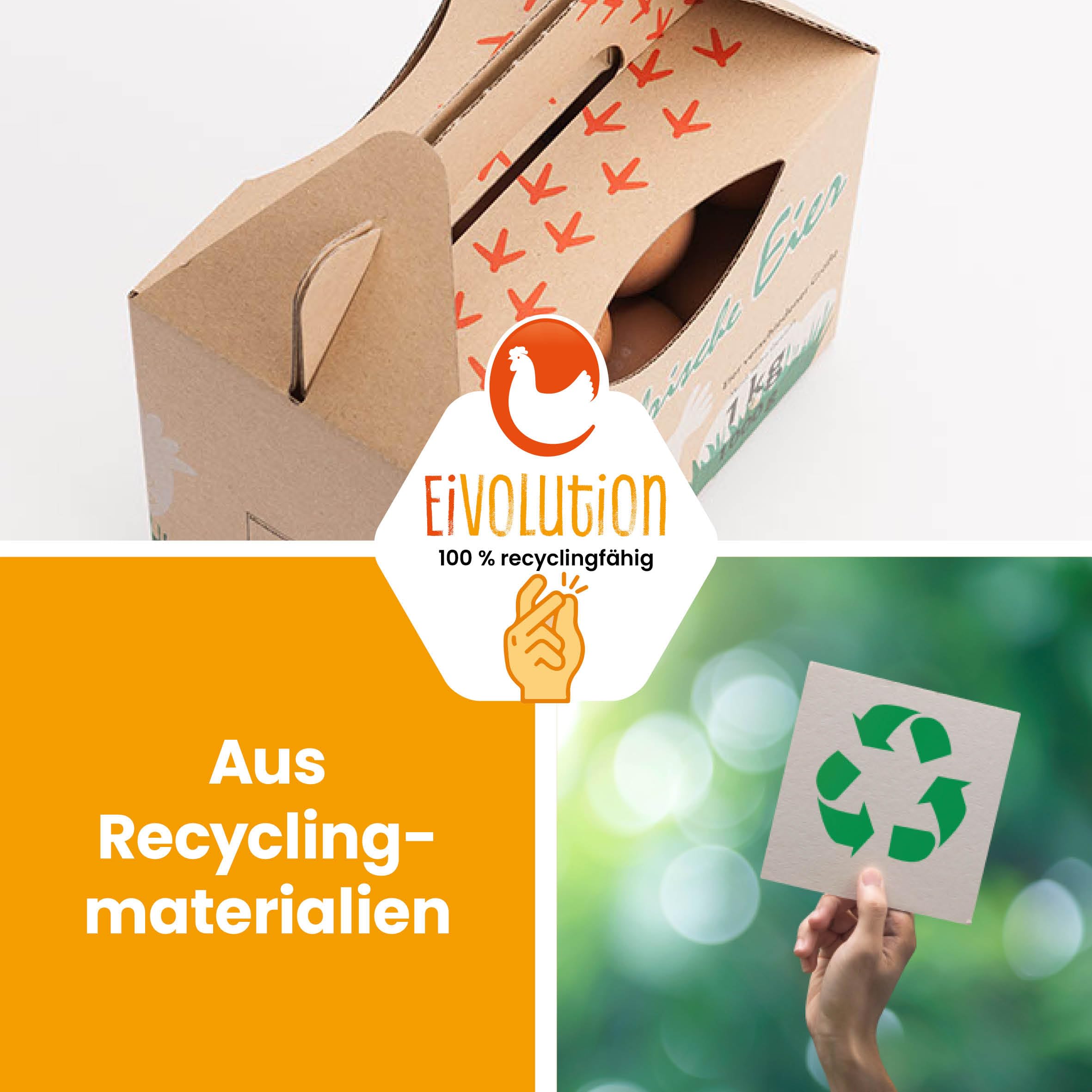 EierboxPro Eierkarton für 25 Eier – Stabile Aufbewahrung aus Wellpappe, umweltfreundlich und wiederverwendbar – Passt für S, M & L Eier – Perfekt für Küche, Bauernhof und Markt