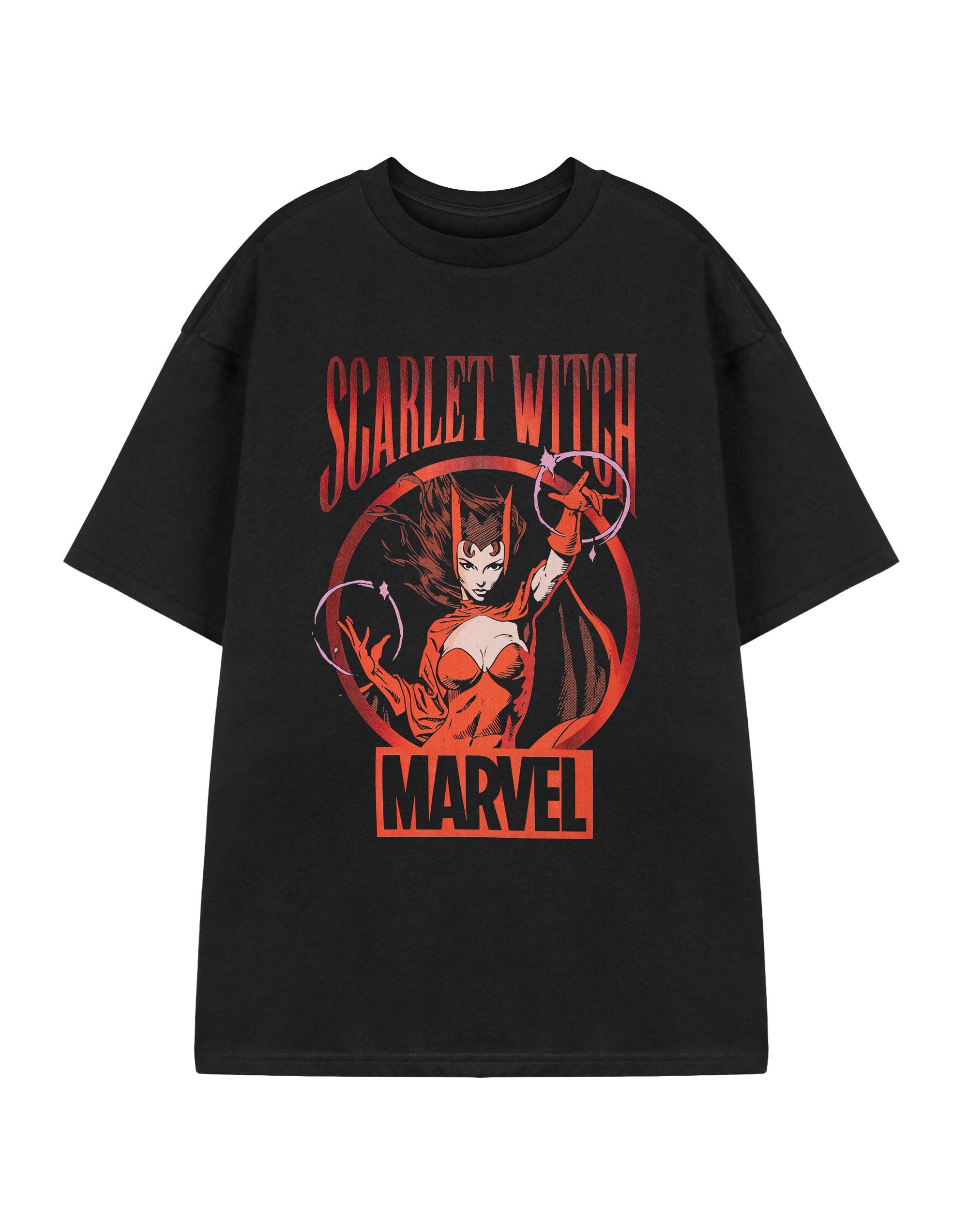 Marvel Scarlet Witch Black Graphic T-Shirt - Short Sleeve Crew Neck - Women's XXL