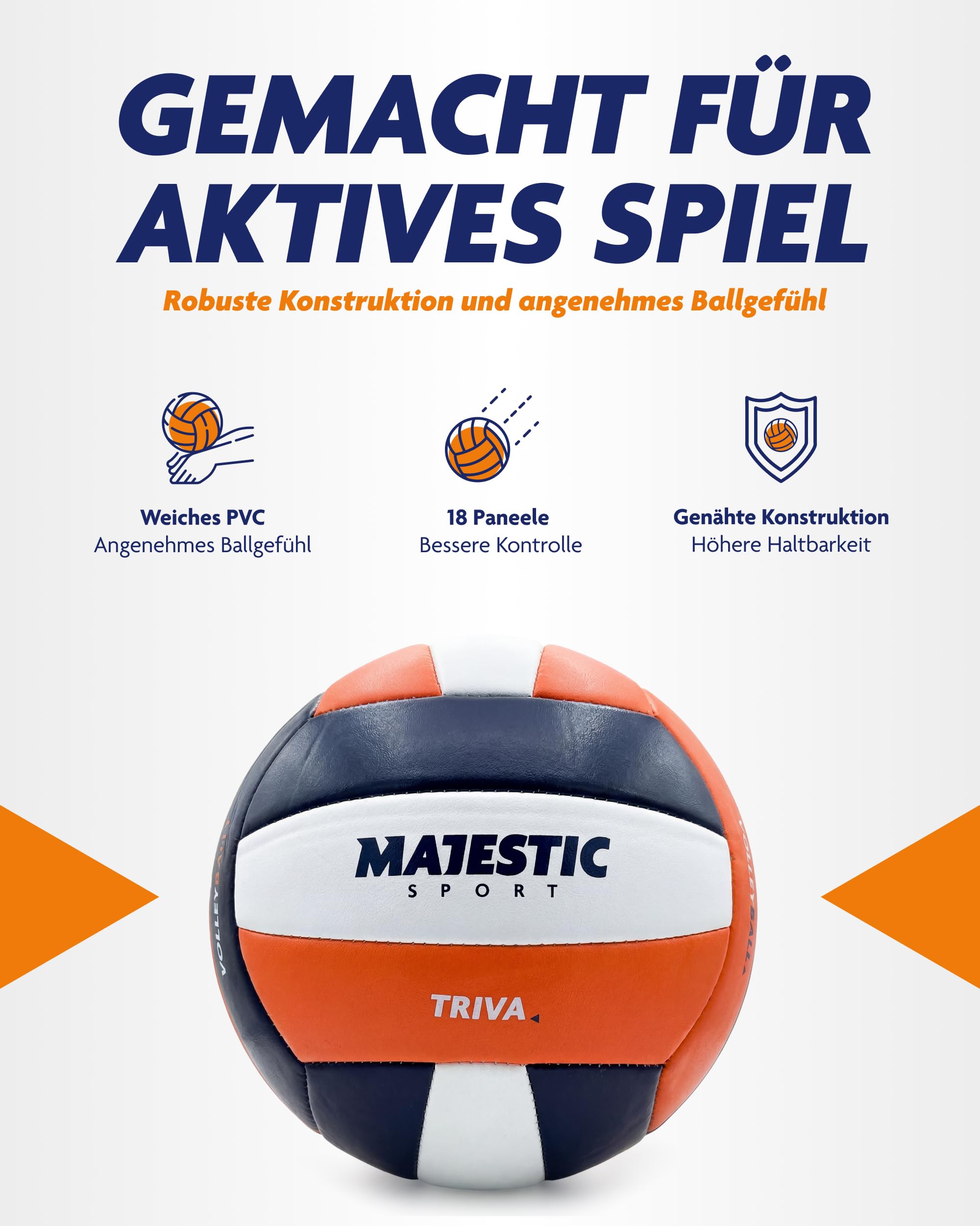 Piłka do siatkówki rozmiar 5 Soft Touch – siatkówka plażowa, miękka i wodoodporna, do użytku wewnątrz i na zewnątrz – plaża, hala, ogród i basen – oficjalny rozmiar do treningu