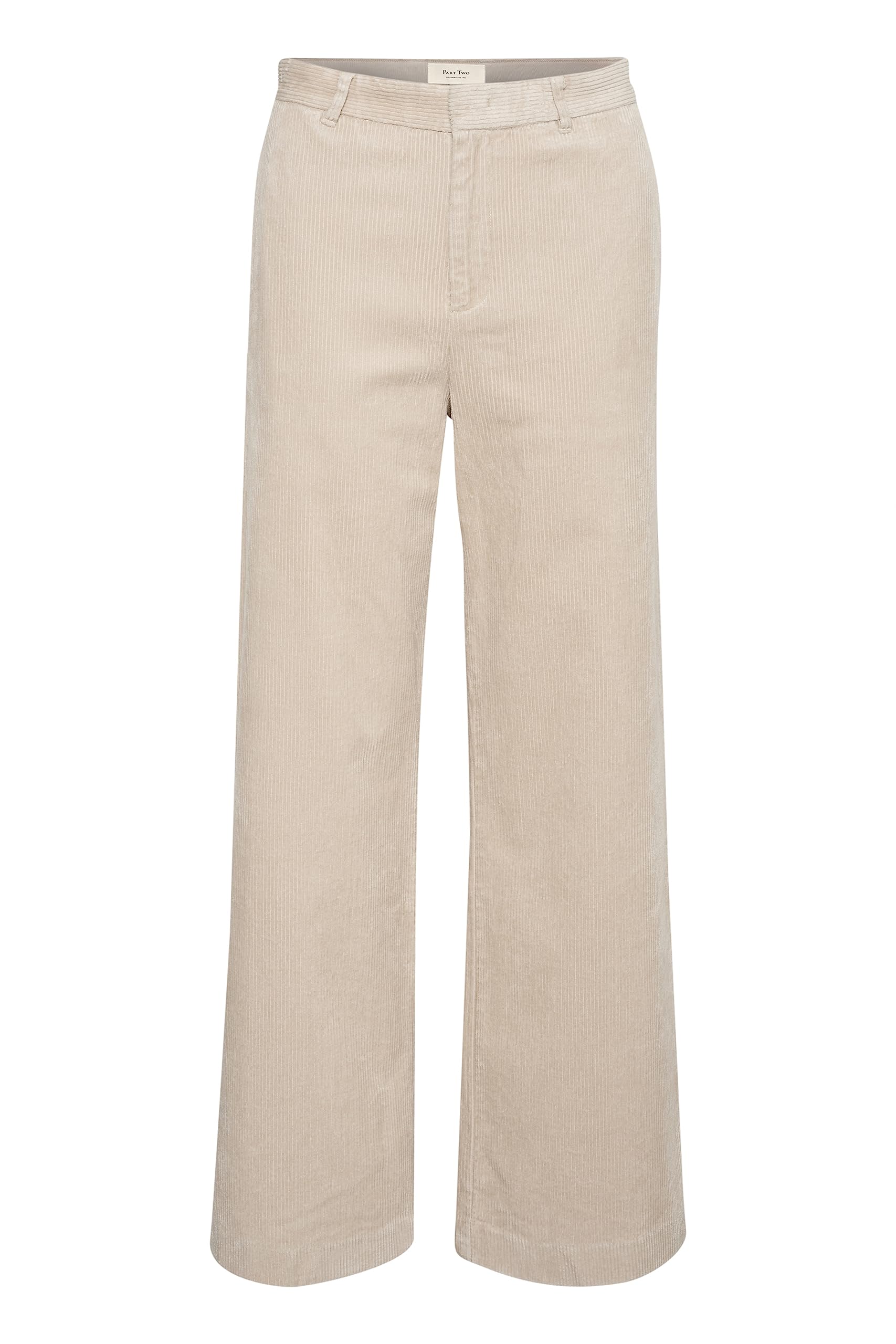 PART TWO Women's Trousers, high-Waisted Straight Legs, Regular fit, Corduroy Fabric, Perfectly Pale, 12