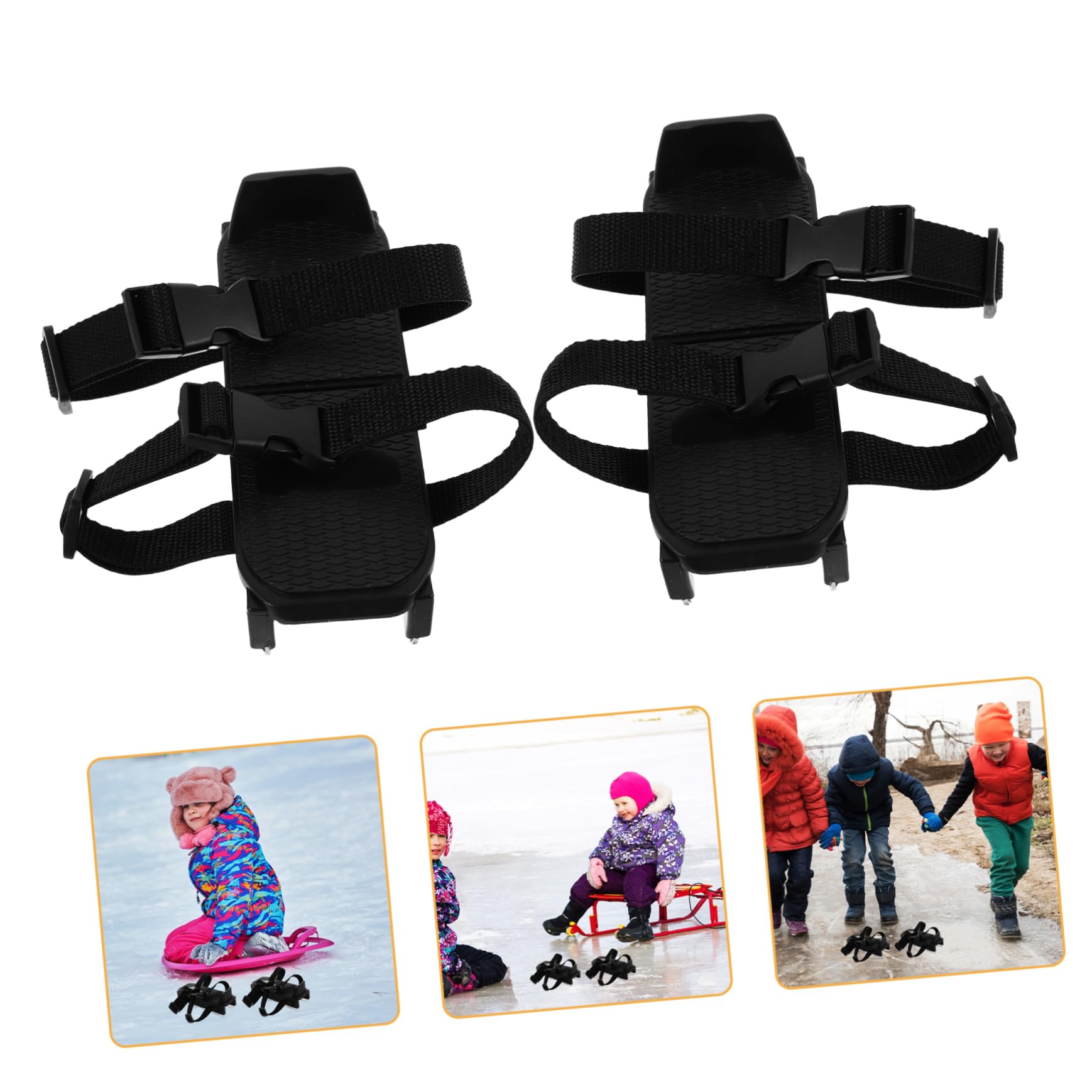 Toddmomy Pattini da Ghiaccio Regolabili per Bambini, Design Stabile e Confortevole, Lunghezza 17-21,5cm per Neve e Ghiaccio