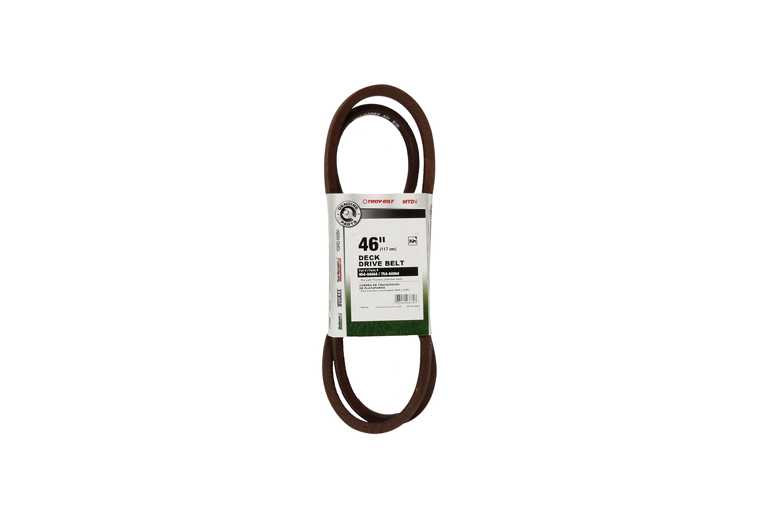 MTD Genuine Parts - Correa de transmisión de cubierta de 46 pulgadas para tractores con transmisión manual 2005-2007