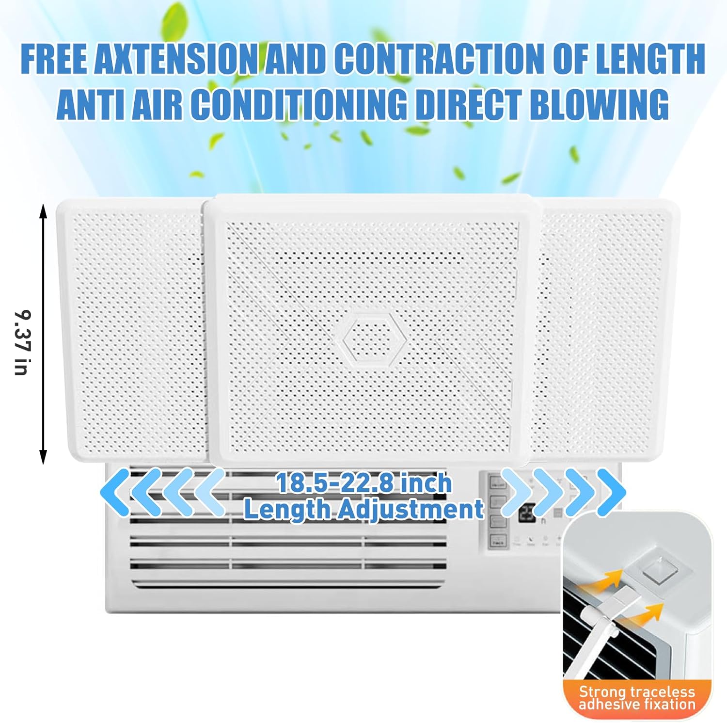 Window Air Conditioners Deflector Universal - Room Air Conditioner Window Baffle Adjustable Wind Direction - Prevent Direct Blowing of Cold Air -Ac Air Vent Deflector Easy to Install (1)