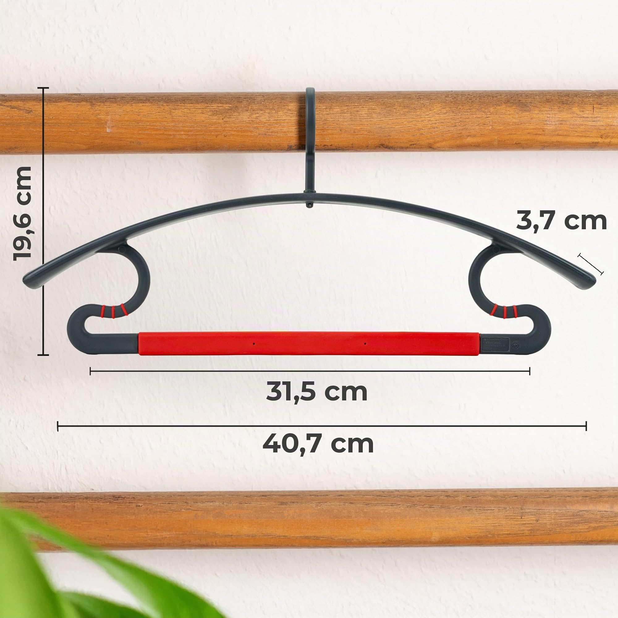 Vileda Juego de 3 Perchas 3 en 1, Antideslizantes, giratorias 360°, hasta 5 kg de Carga