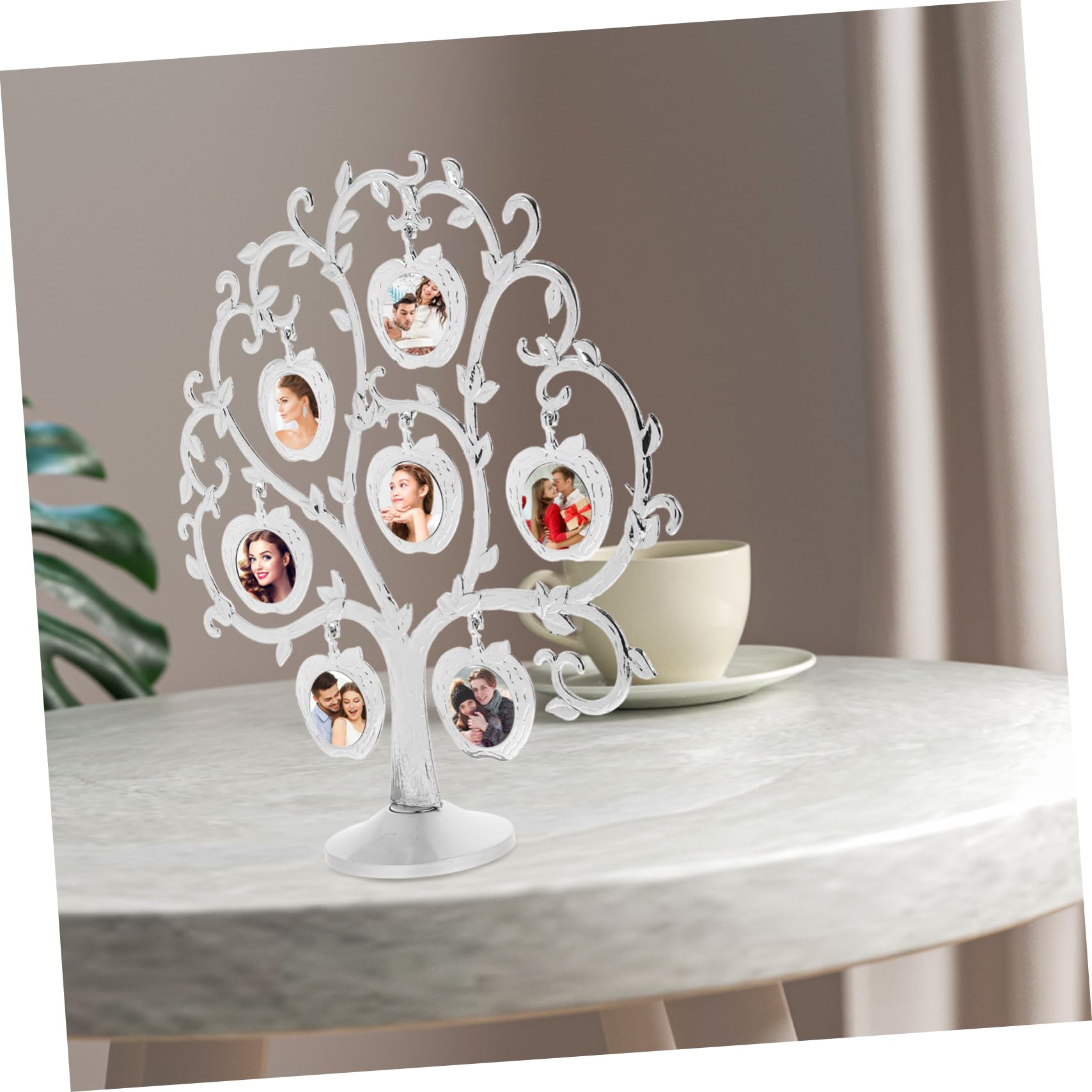 Ciieeo Cornice a Decorativa Albero Forma Foto Metallo