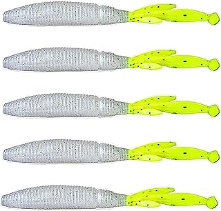 Southern Salt Hoodwink 4.75" Soft Plastic Fluke Lure – Weedless Design with Weighted Tail Ball – 5-Pack for Redfish, Trout, Flounder & Bass – Jig Head Ready