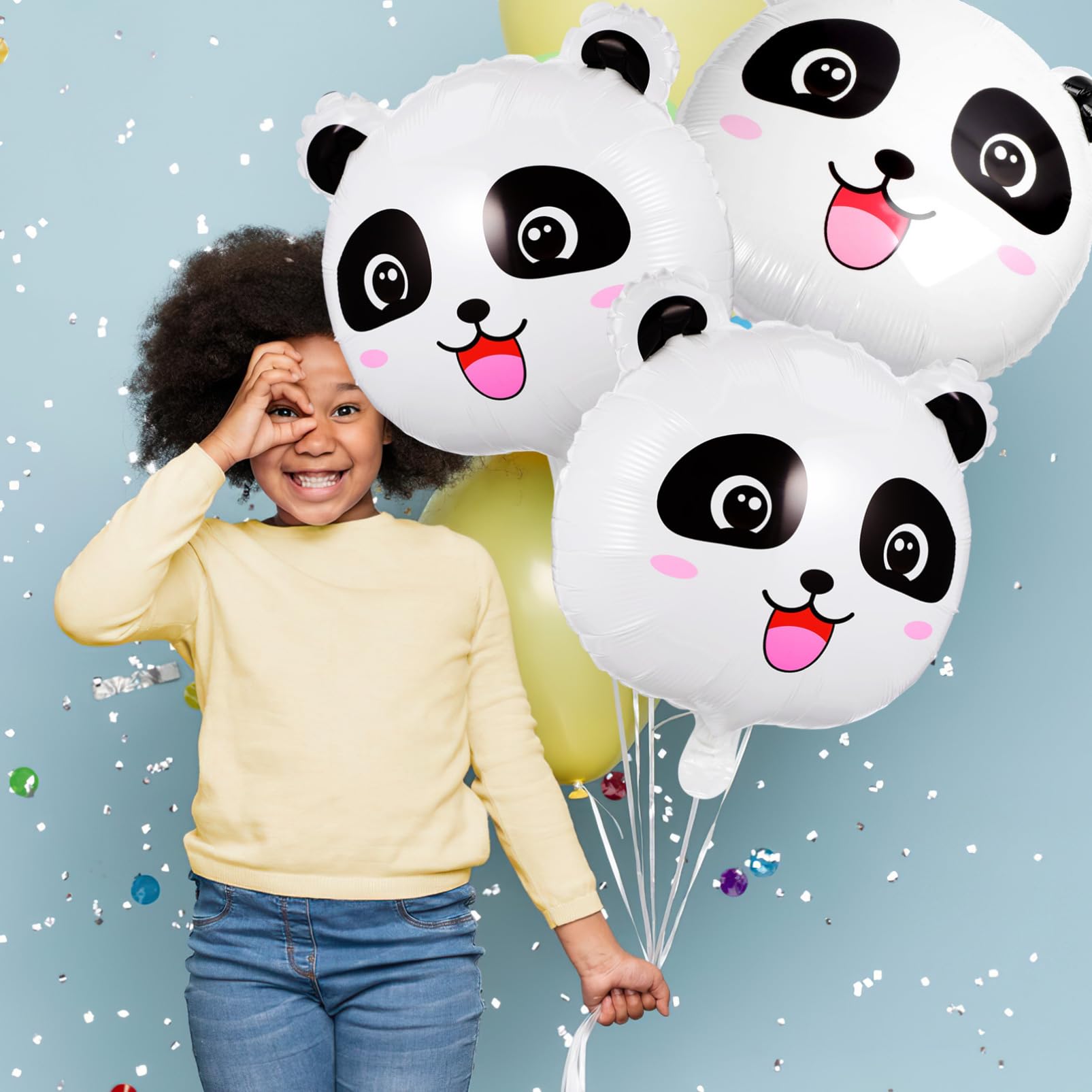 Garneck 100 Pezzi Palloncini Panda Gigante Decorazione Festival Panda Foil Festa Festival Foil
