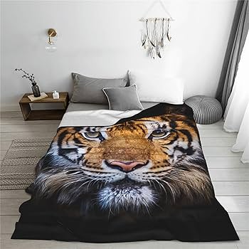 影虎さん専用　高級 ニッケ毛布 ダブルサイズ Amazon｜毛布 虎柄 トラ アニメ ひざ掛け 軽量 薄手
